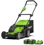 Greenworks 40V Rasenm&auml;her 41cm - 2x 2Ah Akkus