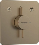 Hansgrohe DuoTurn Q - Unterputzarmatur, f&uuml;r 2 Verbraucher, Bronze geb&uuml;rstet