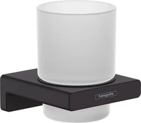 Hansgrohe AddStoris - Zahnputzbecher mit Halter, Glas matt/schwarz matt 41749670