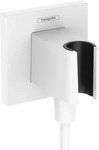 Hansgrohe Fixfit - Wandanschlussbogen mit Brausehalter, wei&szlig; matt 26889700