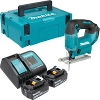 Makita - 18V Akku-Stichs&auml;ge, 2x Akku 3,0 Ah Li-Ion, Ladeger&auml;t DJV186SFJ