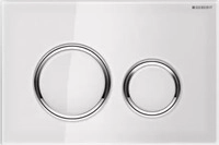 Geberit Sigma21 - Dr&uuml;ckerplatte, wei&szlig;es Glas / chrom poliert 115.884.SI.1