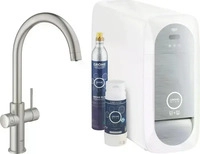 Grohe Blue Home - Sp&uuml;ltischarmatur mit K&uuml;hleinheit und Wasserfilter,...
