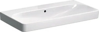 Geberit Smyle Square - Waschtisch 90x48 cm, mit &Uuml;berlauf, ohne Hahnloch, wei&szlig;
