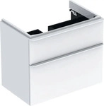 Geberit Smyle Square - Waschtischunterschrank, 73x47x62 cm, 2 Ausz&uuml;ge, wei&szlig;