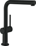 Hansgrohe M54 - Sp&uuml;ltischarmatur Talis mit ausziehbarer Brause, schwarz matt