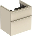 Geberit Smyle Square - Waschtischunterschrank, 58x47x62 cm, 2 Ausz&uuml;ge, sandgrau
