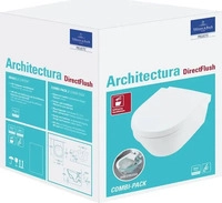 Villeroy & Boch Architectura - Wand WC, mit Sitz SoftClosing, DirectFlush, alpinwei&szlig;