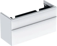Geberit Smyle Square - Waschtischunterschrank, 118x47x62 cm, 2 Ausz&uuml;ge, wei&szlig;