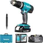 Makita - 18V Akku-Schlagbohrschrauber, 2 x 3,0 Ah LXT Akkus, Ladeger&auml;t...