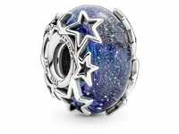 Pandora Moments Galaxy Blue & Star Murano Charme 790015C00