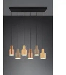 Trio 319400617 Pendelleuchte Agudo 6x40W | E27 | IP20 - h&ouml;henverstellbar, Kaffee,