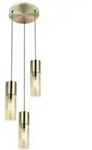Globo 21000-3HM Deckenleuchte Annika 3x25W | E27 - Bernstein, Nickel
