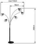 Globo 58228NBS Stehlampe SEYMOUR E27