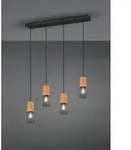 TRIO 304300432 Pendelleuchte Tosh 4x40W | E27 | IP20 - schwarz mit braun