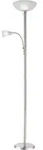 Globo 58931LED LED Stehleuchte Blade 1x8W | 700lm | 3000K - Nickel, wei&szlig;