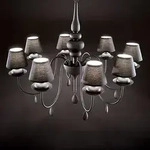 Ideal Lux 111872 Pendelleuchte 6x40W Blanche Nero | E14 - schwarz