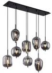 Globo 15345-8 Deckenleuchte Blacky 8x40W | E14 - schwarz, rauchig