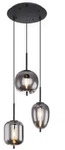 Globo 15345-3 Deckenleuchte Blacky 3x40W | E14 - schwarz, rauchig