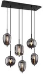 Globo 15345-6 Deckenleuchte Blacky I 6x40W | E14 - schwarz, rauchig