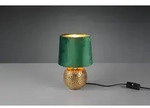 Trio R50821015 Sophia 1x40W Tischlampe | E14 - Kabelschalter, Gold, gr&uuml;n