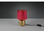 TRIO R50821010 Tischleuchte Sophia 1x40W | E14 | IP20 - Kabelschalter, gold mit rot