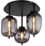 Globo 15345-3D Deckeneinbauleuchte Blacky I 3x40W | E14 - schwarz, rauchig