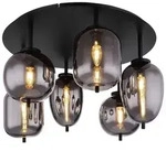 Globo 15345-6D Deckeneinbauleuchte Blacky I 6x40W | E14 - schwarz, rauchig