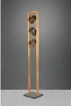 Trio 401900367 Stehleuchte Bell 3x25w | E14 - Fu&szlig;schalter, antikes Nickel, Holz