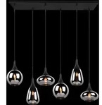 Trio 317000632 Pendelleuchte Lumina 6x40W | E14 - h&ouml;henverstellbar, schwarz, chrom