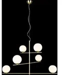 Trio 302000608 Deckenleuchte Pure 6x28W | E14 - h&ouml;henverstellbar, Messing,...