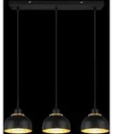 Trio R30813032 Pendelleuchte Punch 3x40W | E27 - h&ouml;henverstellbar, schwarz