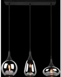 Trio 317000332 Pendelleuchte Lumina 3x40W | E14 - h&ouml;henverstellbar, schwarz, chrom