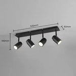 Trio 880400432 Spotleuchte Angelo 4x5w | Gu10 | IP44 - schwarz