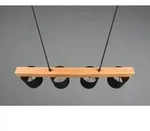 Trio R30654002 Hangende Deckenleuchte Cameron 4x28w | E14 - einstellbare H&ouml;he, Holz,
