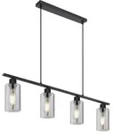 Globo 15465-4H Deckenleuchte Hadera 4x60W | E27 - schwarz, rauch