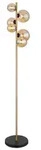 Globo 56135-6S LED Stehleuchte Riha 6x3W | G9 | 480lm | 3000K - Schwarz, Messing,