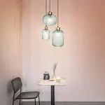 Ideal Lux 248554 Kronleuchter Mint 1x60W | E27 - gr&uuml;nes Glas