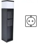 Lutec 7202201012 LED-Garten-Steckdosenpfosten Netz 1x11 | 750lm | 3000 K | IP44 - Typ