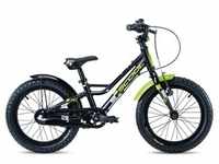 S'Cool faXe 16R 3S Kinder Fahrrad Schwarz/Lime | 22cm