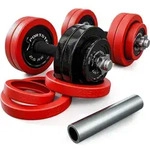 Sportstech Hantelset AH300, 20kg, Kurzhanteln und Langhanteln, mit
