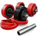 Sportstech Hantelset AH300, 30kg, Kurzhanteln und Langhanteln, mit