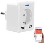 WLAN-Steckdose, 2 USB-Ports, App, f&uuml;r Alexa, Google Assistant, Siri