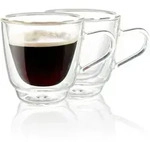 Doppelwandige Espresso-Tassen aus Glas, 2er-Set