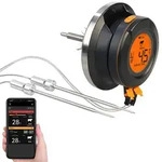 Smartes Digital-Grill-Thermometer, Umr&uuml;stset, 2 Sensoren, BT, App