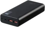 USB-Powerbank, 20.000 mAh, USB-C PD, Display, Metall, QC3.0, 3 A, 20 W