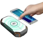 Solar-Powerbank mit 20 Ah, Qi-kompatibel, USB-C, 15 W, SOS-Licht, IP54