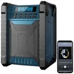 Digitales DAB+/FM-Baustellenradio, Bluetooth, 80 Watt, IP54, Akku