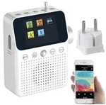 2in1-Steckdosenradio mit DAB+, Bluetooth, Bewegungsmelder, Akku, 8 W