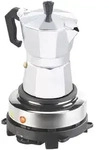 Elektrische Mini-Einzel-Kochplatte & Espresso-Kocher, 500 W, 3 Tassen